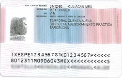 Reverso del documento